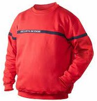 SWEAT ROUGE /GRIS SSIAP MOLLETON 50% Coton 50% Polyester