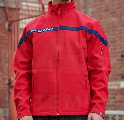 SOFTSHELL ROUGE  EN POLAIRES POUR SSIAP